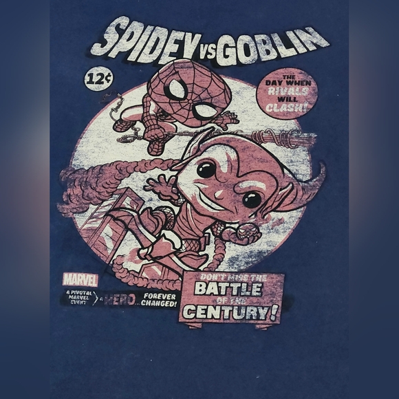 Funko Navy Blue Spidey Vs. Goblin T-shirt - Picture 2 of 7